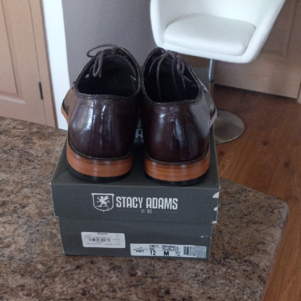 Stacy Adams Brown Leather Oxford Shoes